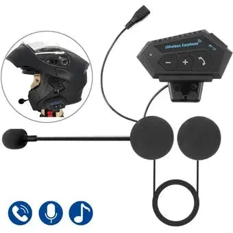 Intercomunicador para Moto BT12 con Auriculares para Casco Bluetooth