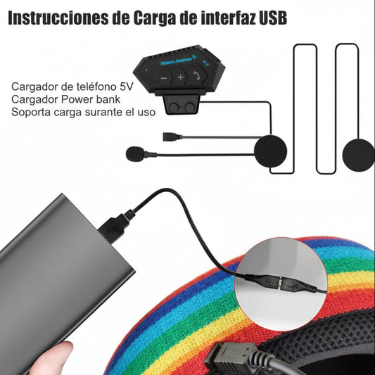 Intercomunicador para Moto BT12 con Auriculares para Casco Bluetooth
