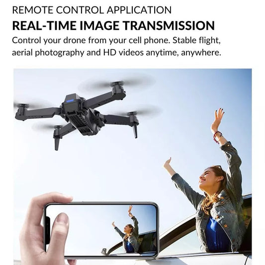 Dron Plegable con Cámara HD 360° WiFi y Transmisión en Vivo