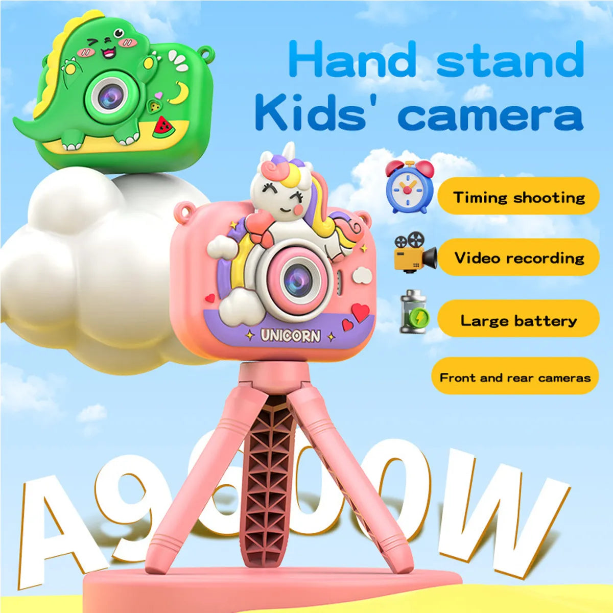 Cámara Digital Infantil con Trípode Unicornio Rana
