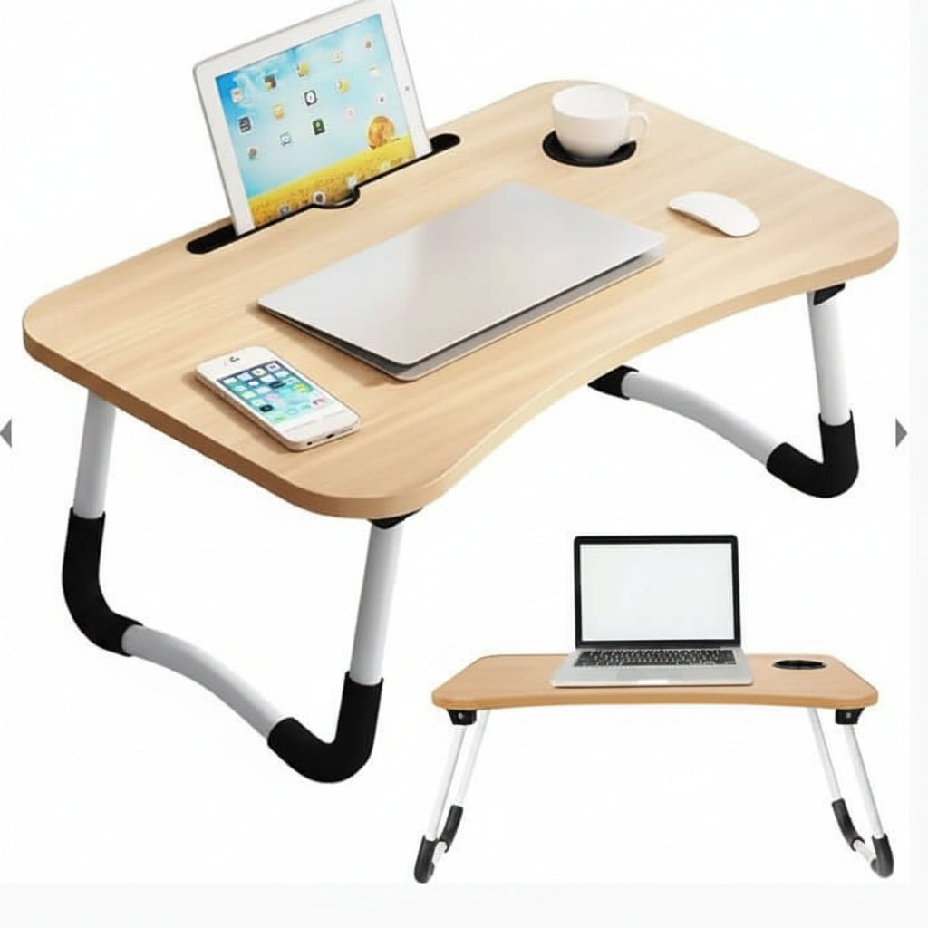Mesa Portátil para Cama de Madera Plegable Multifuncional