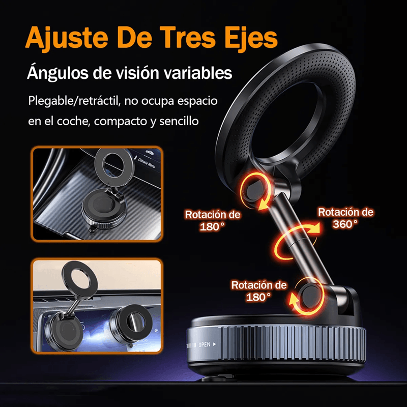 Soporte Magnético para Celular Carro Ventosa Plegable