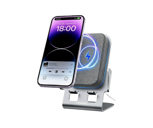 Soporte de Escritorio con Cargador Inalámbrico 15W Universal