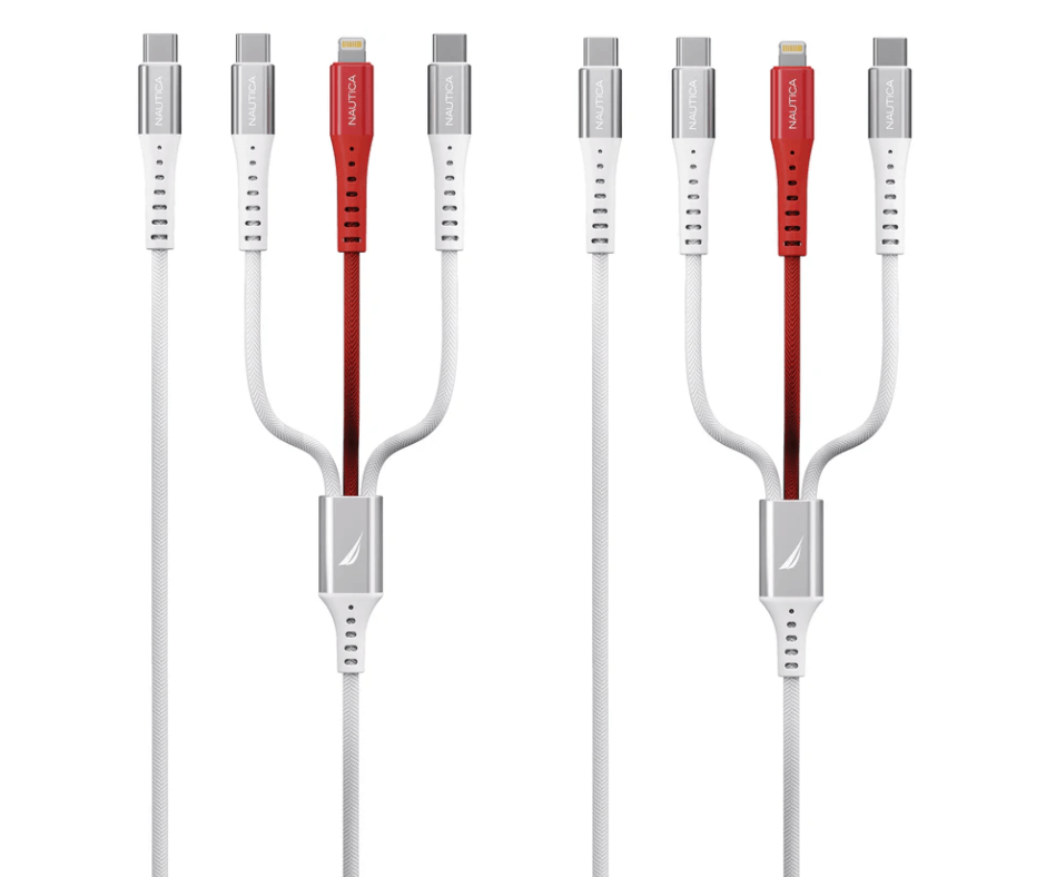 Cable Nautica 3 en 1 USB-C a Lightning, USB-C y Micro USB – 60W