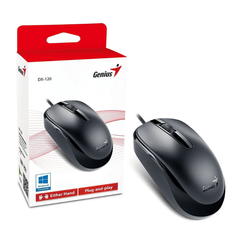 Mouse Genius DX-120 USB Alambrico Negro Calm Black
