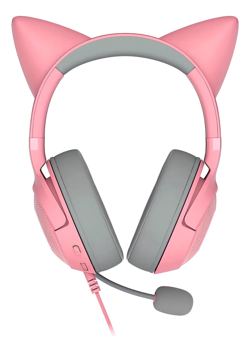 Audífonos Gamer Razer Kraken Kitty V2 Quartz USB Rgb Color Rosa Con Micrófono Nnet