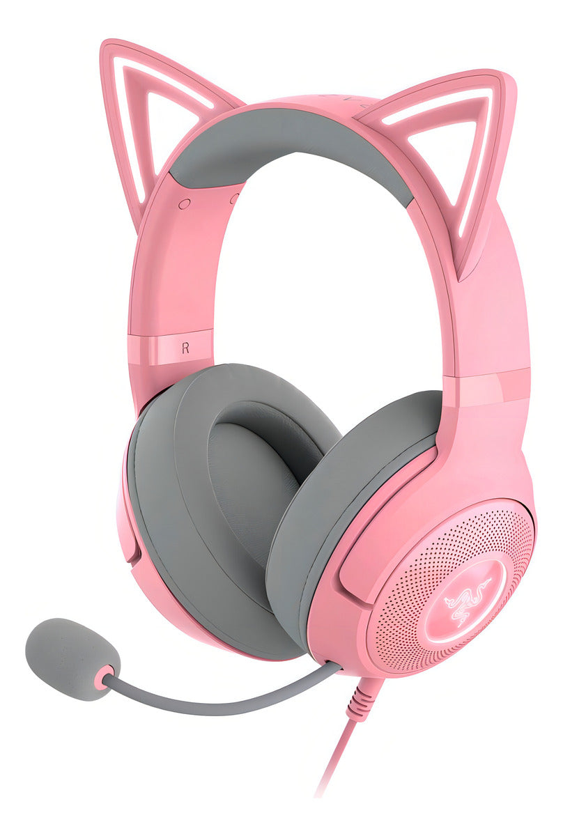 Audífonos Gamer Razer Kraken Kitty V2 Quartz USB Rgb Color Rosa Con Micrófono Nnet - 2