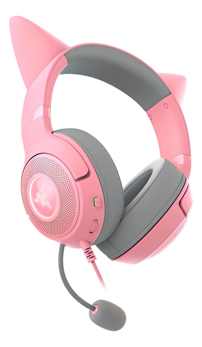 Audífonos Gamer Razer Kraken Kitty V2 Quartz USB Rgb Color Rosa Con Micrófono Nnet - 3