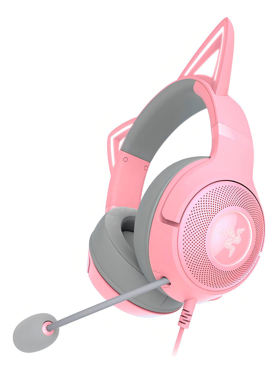 Audífonos Gamer Razer Kraken Kitty V2 Quartz USB Rgb Color Rosa Con Micrófono Nnet - 4