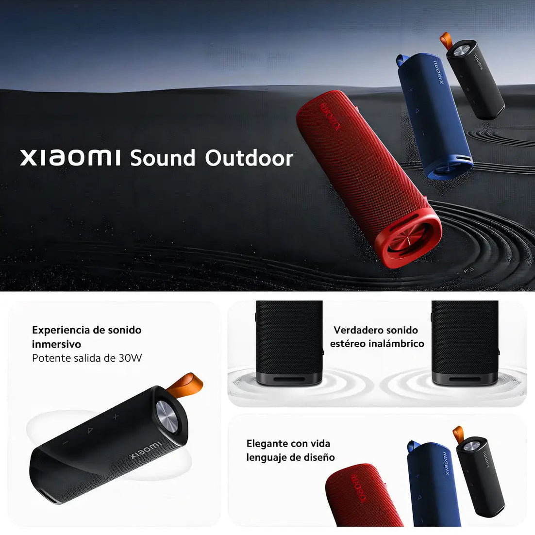 Parlante Xiaomi Sound Outdoor 30W Bluetooth Waterproof Negro