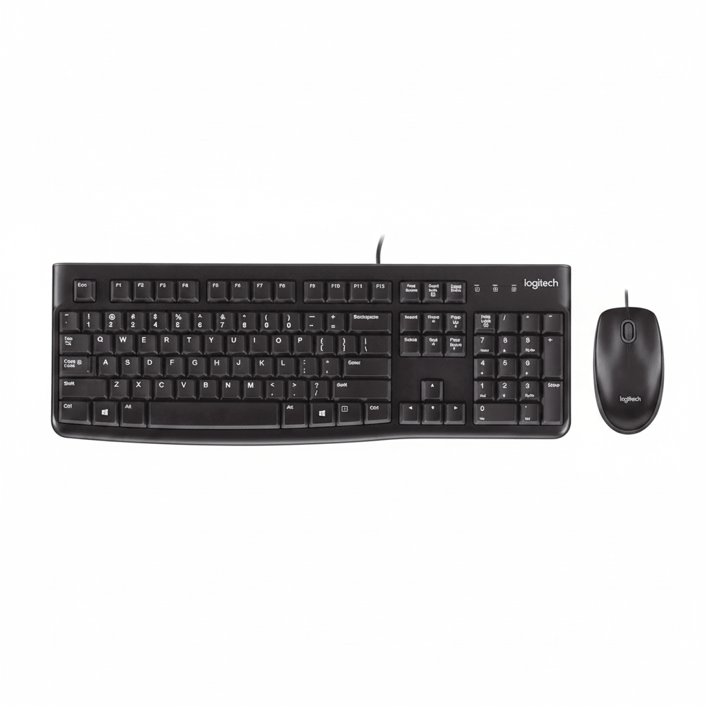 Kit Teclado y Mouse Logitech MK120 USB Negro