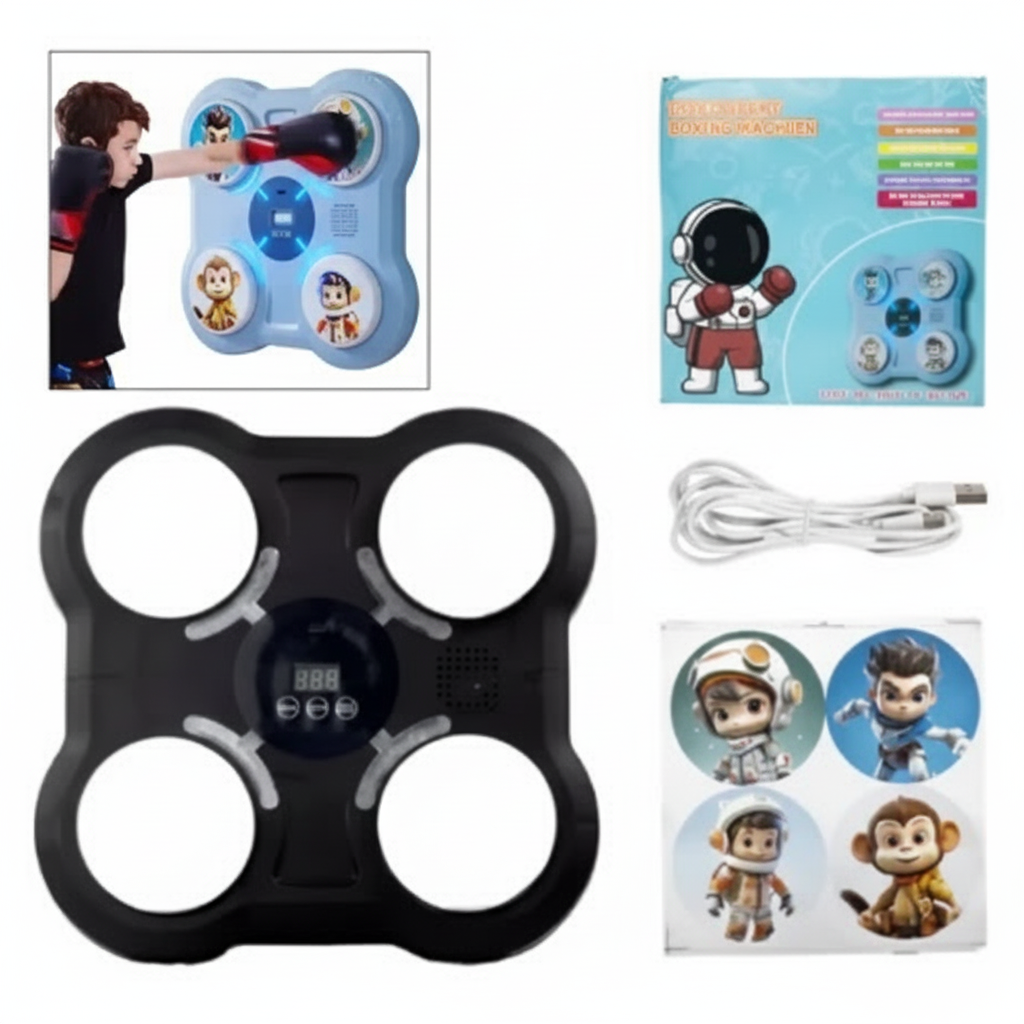 Máquina de Boxeo Interactiva para Niños con Luces y Sonido