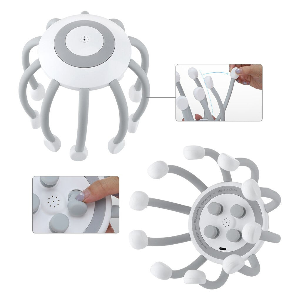 Masajeador de Cabeza Araña Eléctrico FK22B-37