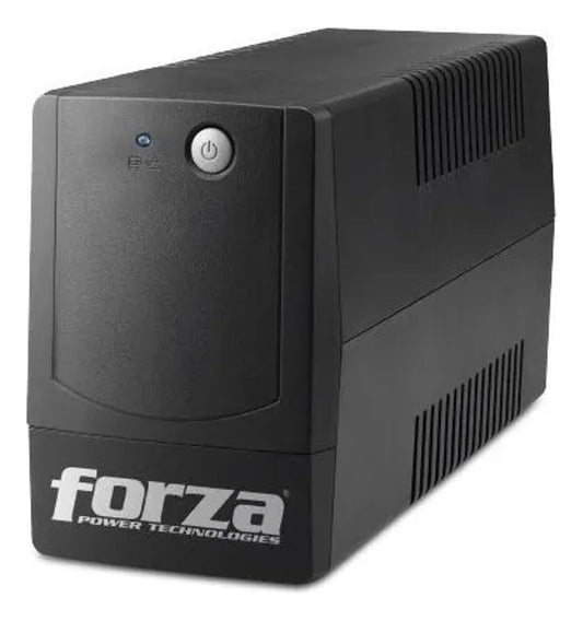Ups Interactiva Forza BT-601, 600va/360w, 8 Tomas, Regulador Color Negro