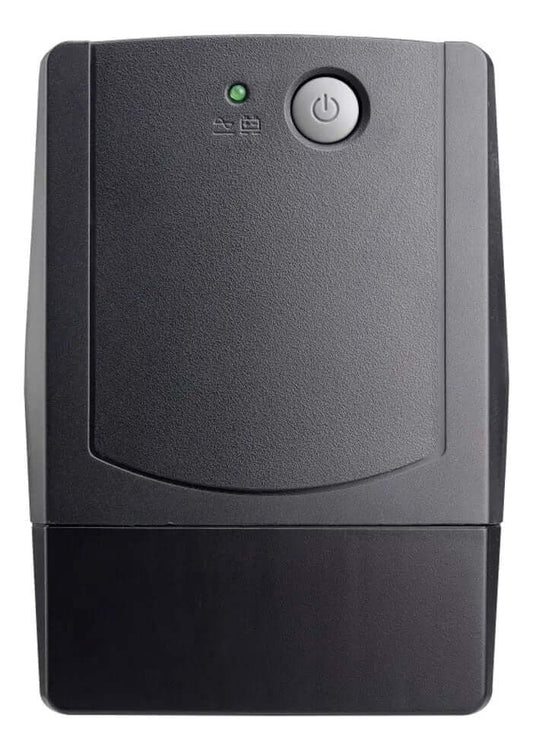 UPS interactiva Forza BT-601 color negro con botón de encendido y luz indicadora