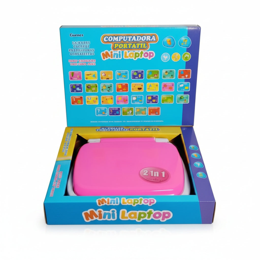 Mini Laptop Didáctica Infantil Bilingüe 2 en 1 Juguete