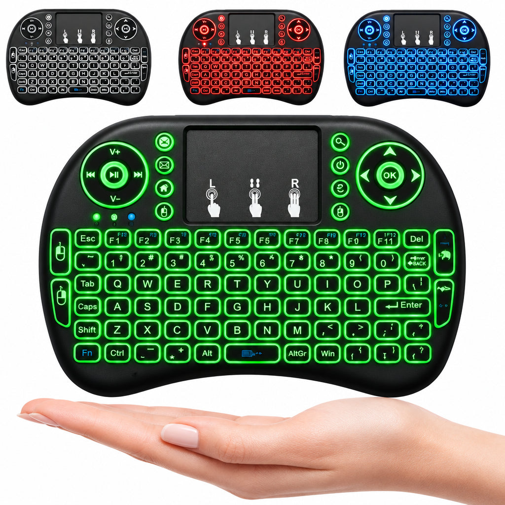 Mini Teclado Inalámbrico con Touchpad 2.4GHz 92 Teclas Recargable