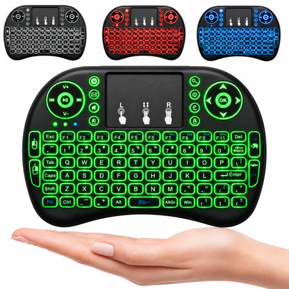 Mini Teclado Inalámbrico con Touchpad 2.4GHz 92 Teclas Recargable