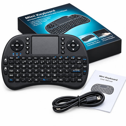 Mini Teclado Inalámbrico con Touchpad 2.4GHz 92 Teclas Recargable
