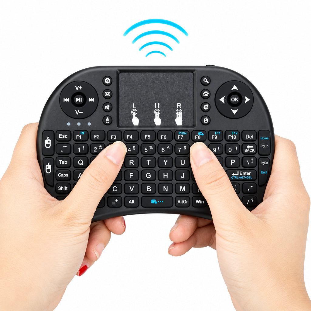 Mini Teclado Inalámbrico con Touchpad 2.4GHz 92 Teclas Recargable