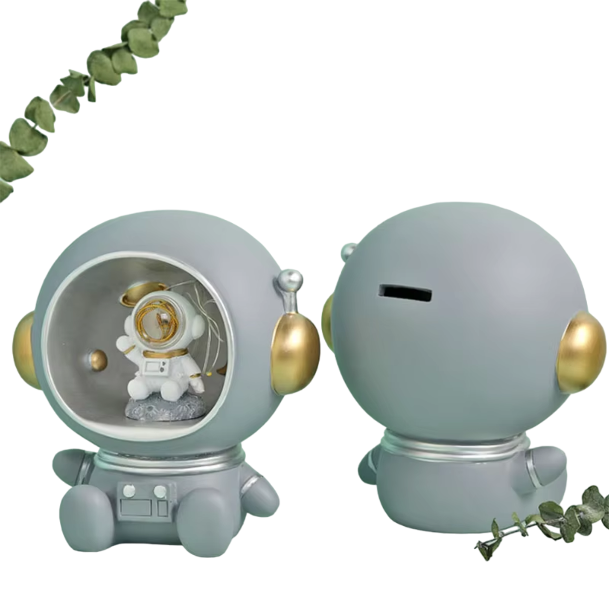 Lámpara Alcancía Astronauta Decorativa LED Resina