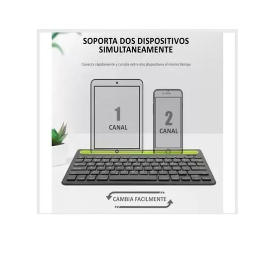 Mini Teclado Inalámbrico Bluetooth Portátil Negro