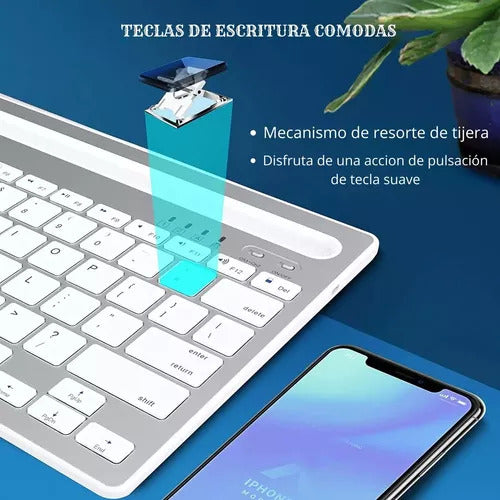 Teclado Inalámbrico Bluetooth 5.0 para Tablet iPad y PC
