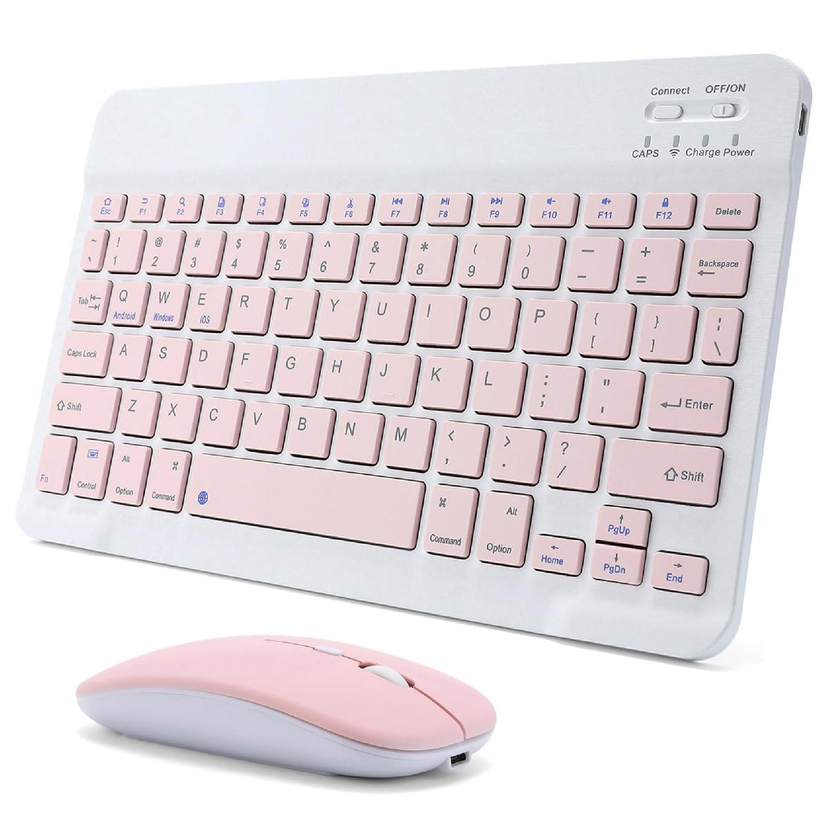 Combo Teclado y Mouse Bluetooth Inalámbrico para iPad y Tablet