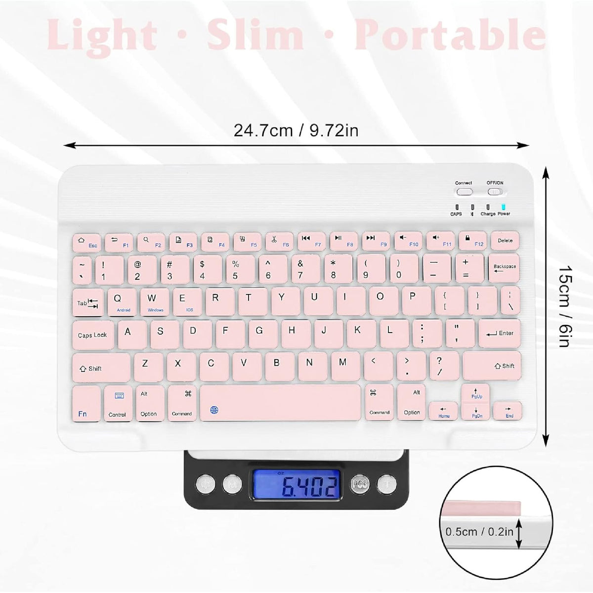 Combo Teclado y Mouse Bluetooth Inalámbrico para iPad y Tablet