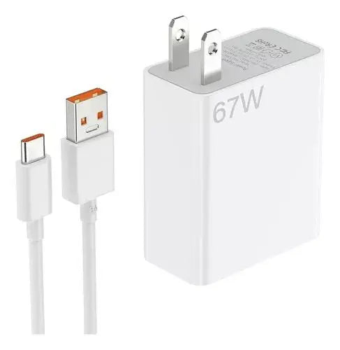 Cargador Xiaomi 67W Carga Rápida PD/QC con Cable USB-C