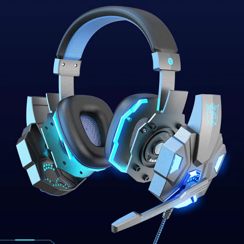 Diadema Gamer SY830 Pro 40mm USB 3.5mm Azul y Rojo