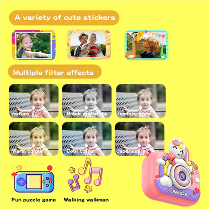 Cámara Digital Infantil con Trípode Unicornio Rana