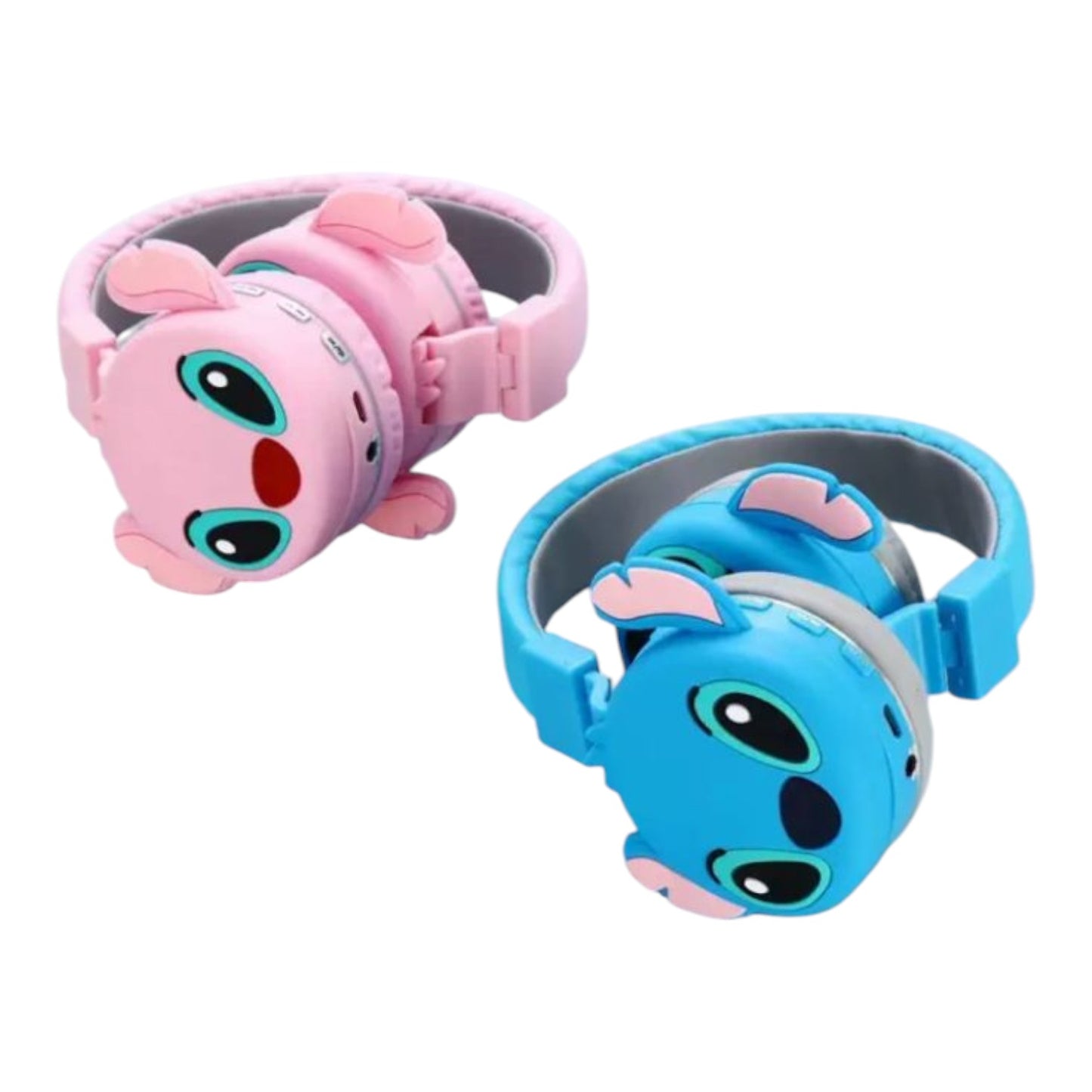 Audífonos Bluetooth Stitch Niños Diadema Azul y Rosa