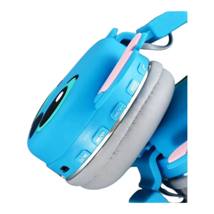 Audífonos Bluetooth Stitch Niños Diadema Azul y Rosa