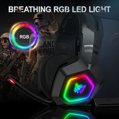 Diadema Gamer ONIKUMA K10 RGB 50mm 3.5mm PC Consola