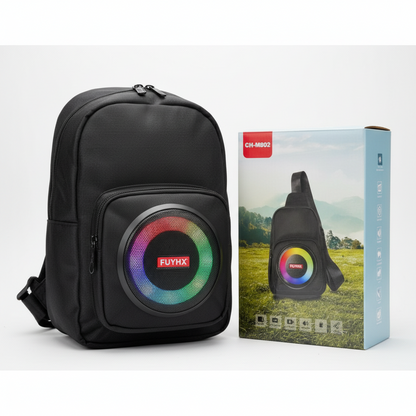 Mochila con Parlante Bluetooth RGB Seisa USB Antirrobo