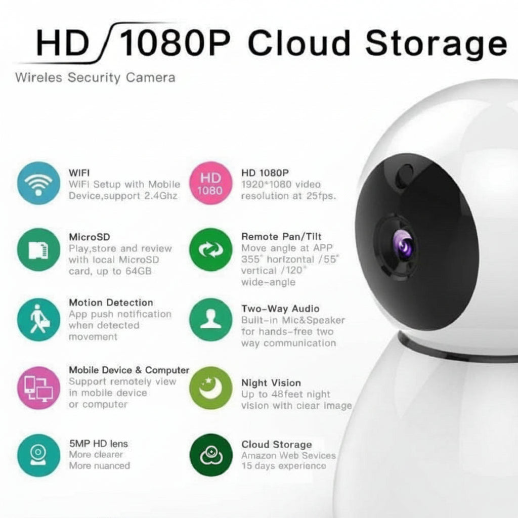Kit 2 Cámaras de Seguridad WiFi Tipo Xiaomi Q9 Full HD