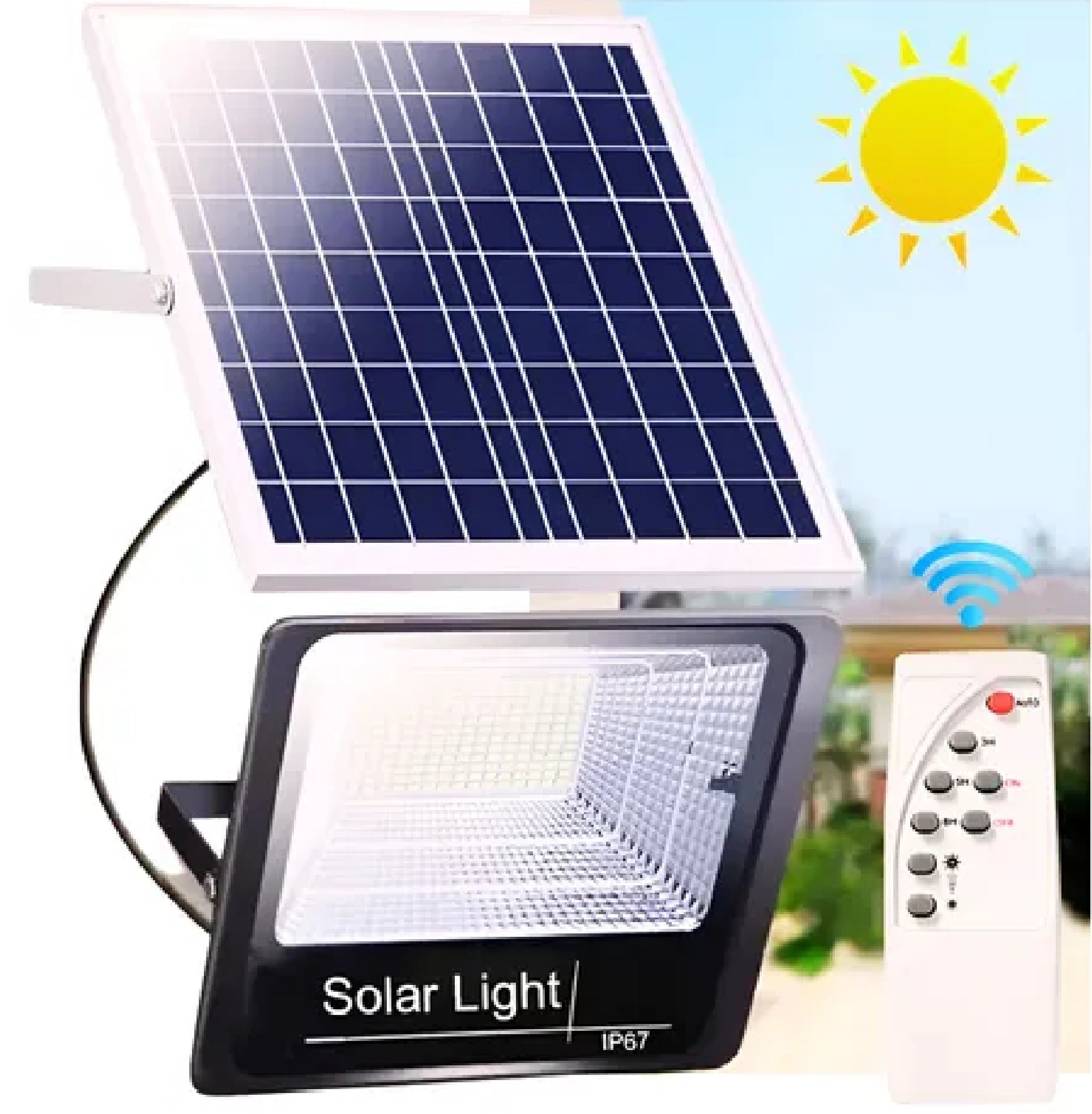 Kit Reflector Solar LED 200W Exterior con Control Remoto