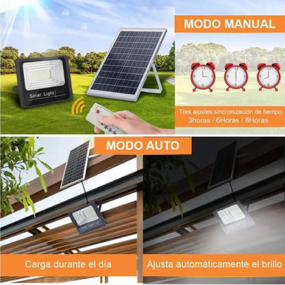 Kit Reflector Solar LED 200W Exterior con Control Remoto