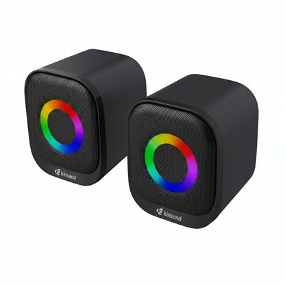 Parlante para PC KISONLI X3 USB Multimedia Gaming con Luces RGB