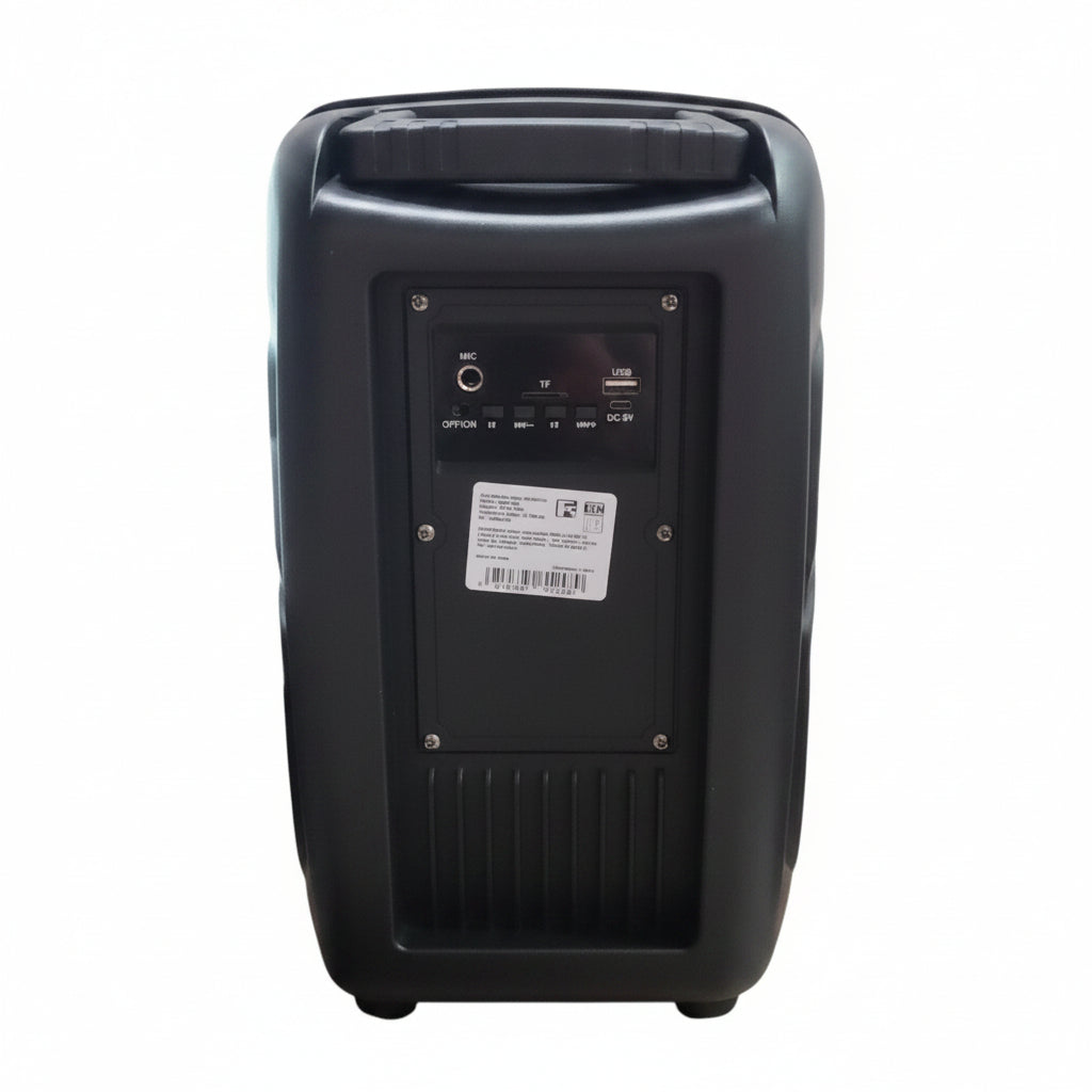 Cabina de Sonido Bluetooth 8 Pulgadas con Micrófono FM USB LED