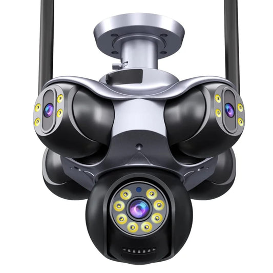 Cámara de Seguridad WiFi 4K 5 Lentes Tipo Pulpo Visión Nocturna 360