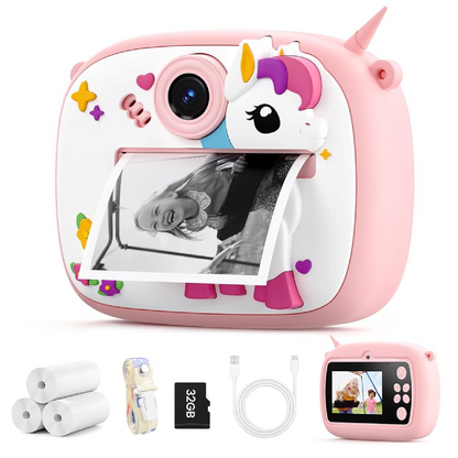 Cámara Instantánea Infantil Unicornio con Impresión