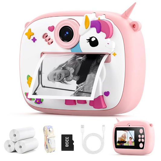Cámara Instantánea Infantil Unicornio con Impresión