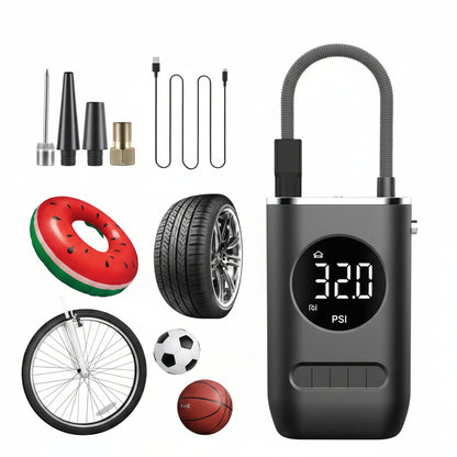 Compresor Portátil Recargable 150PSI AI USB-C LED 480g