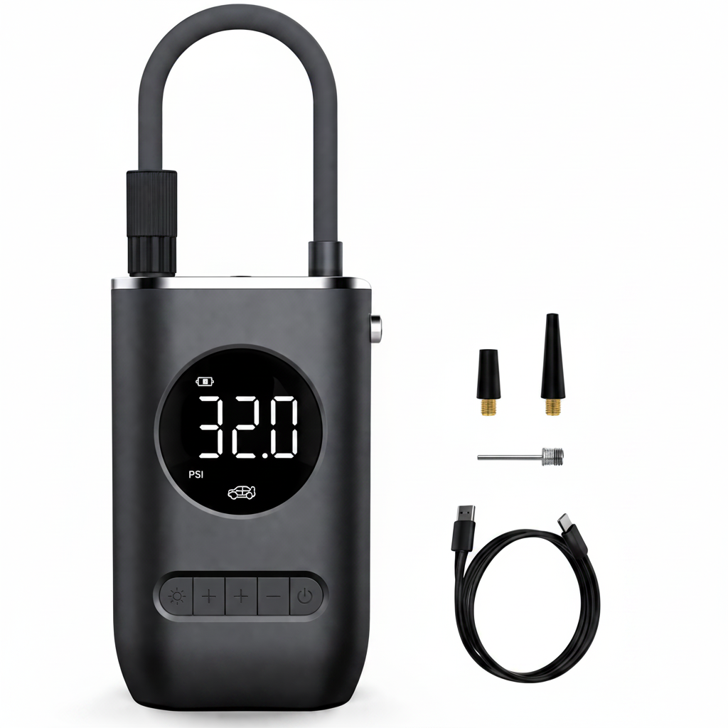 Compresor Portátil Recargable 150PSI AI USB-C LED 480g