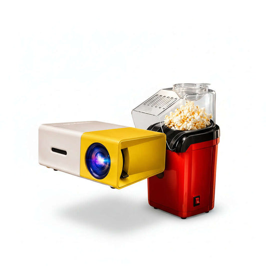 Combo Crispetera de Aire Caliente + Proyector Portátil YG-300