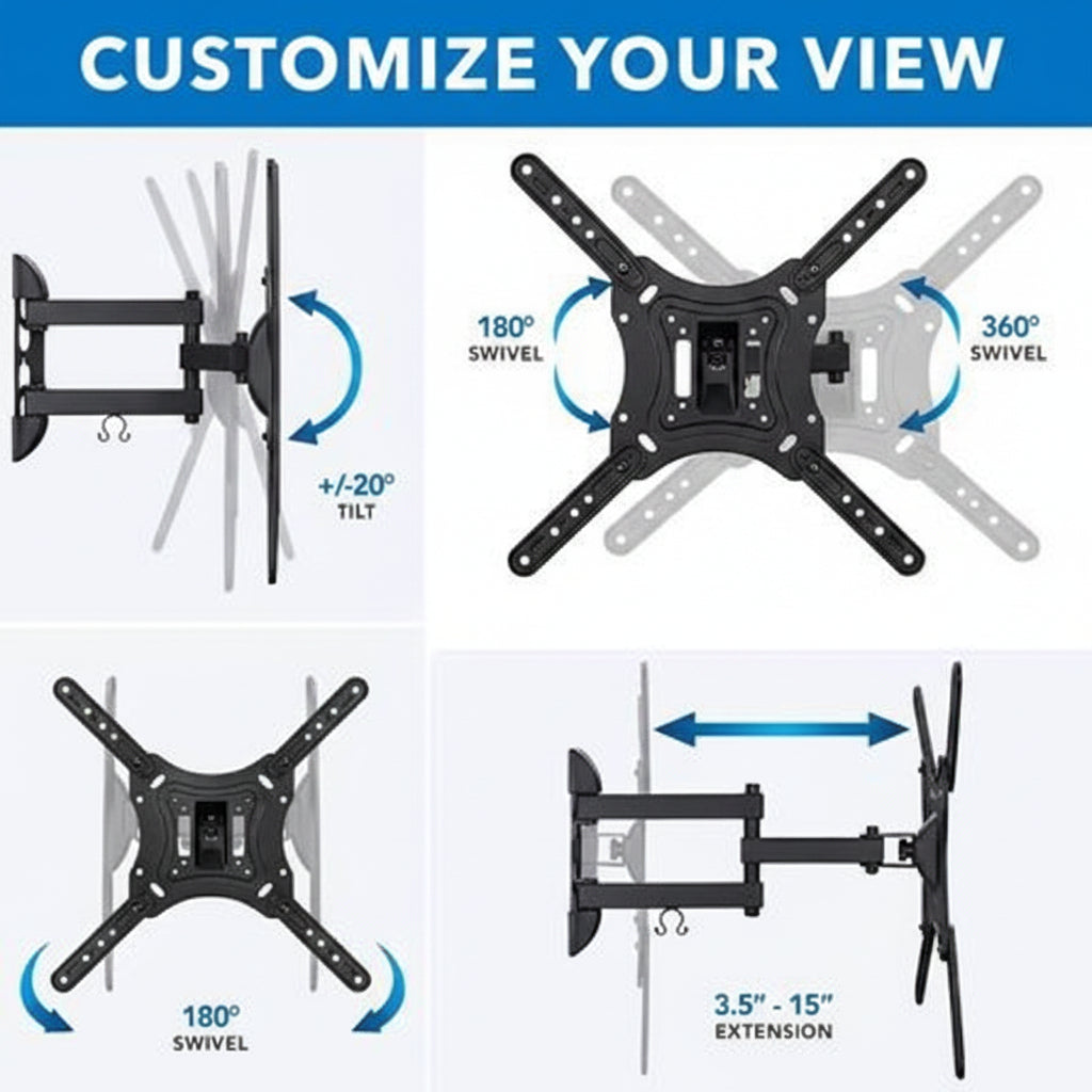 Soporte Articulado TV 32-55 Pulgadas Acero Extensible