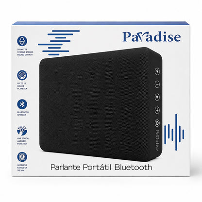 Parlante Portátil Bluetooth Paradise 20W Esteréo hasta 12 Horas