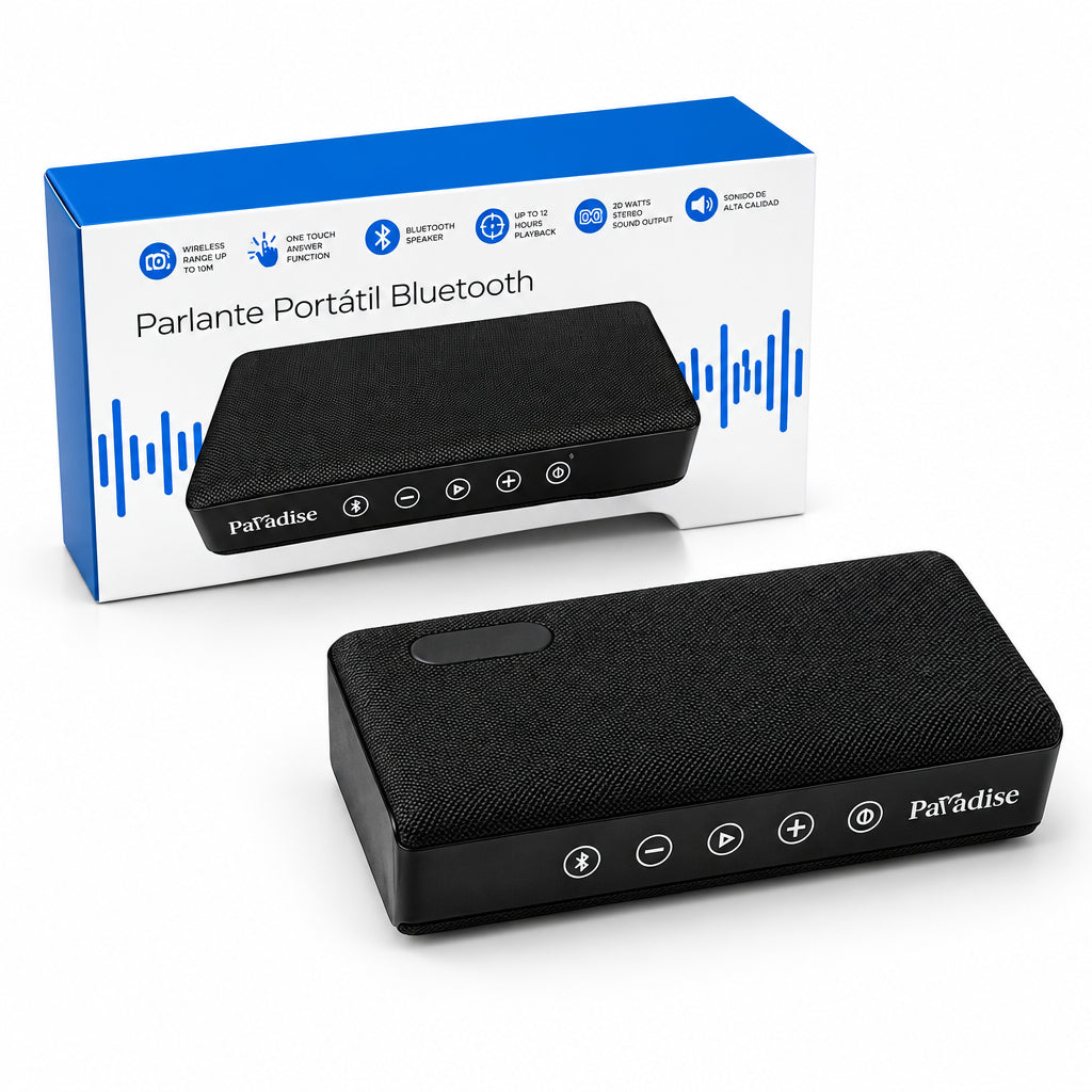 Parlante Portátil Bluetooth Paradise 20W Esteréo hasta 12 Horas